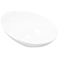 Lavabo Cerámico Lujoso en Forma Ovalado Blanco 40 x 33 cm